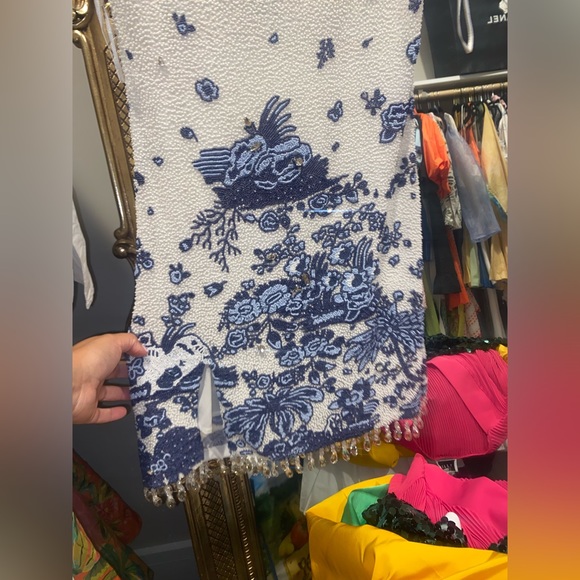 STAUD Le Sable Floral Beaded Minidress sz 4 NWT - Picture 6 of 10